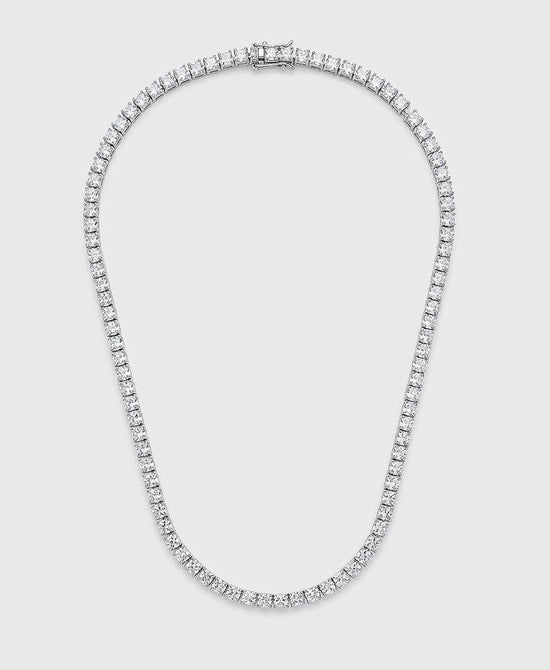 
Cubic Zirconia Round Tennis Necklace in SILVER view 2