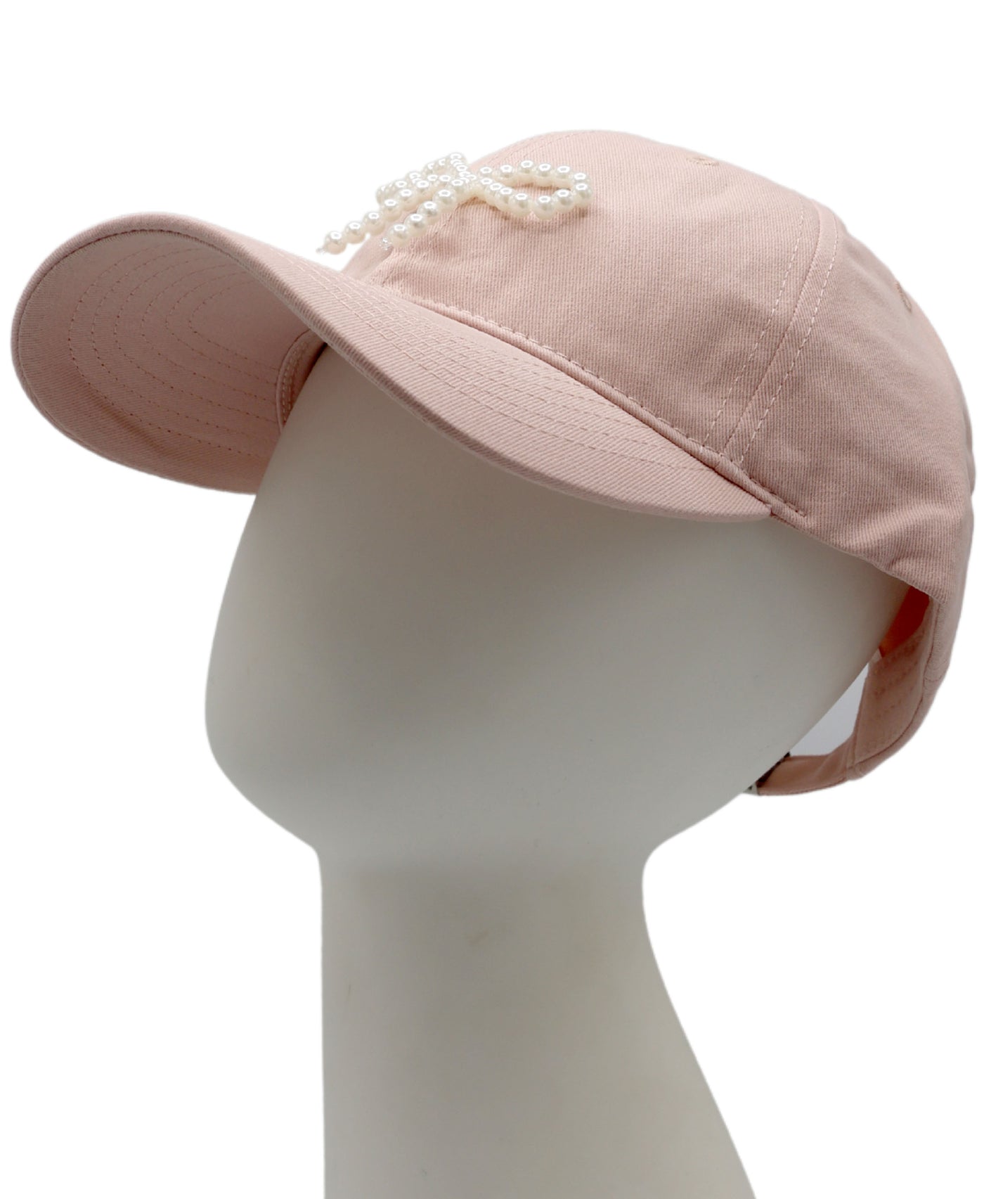 Baseball Hat w/ Pearl Bow view 1