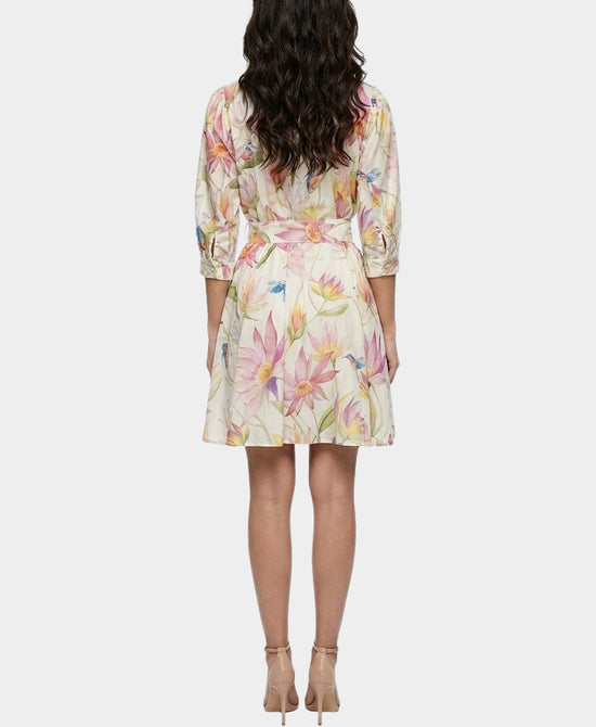 
Floral Shirt Dress in IVORY MULTI view 2