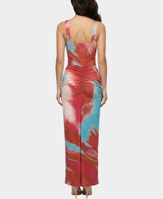 
Halter Maxi Dress in RED/BLUE view 2