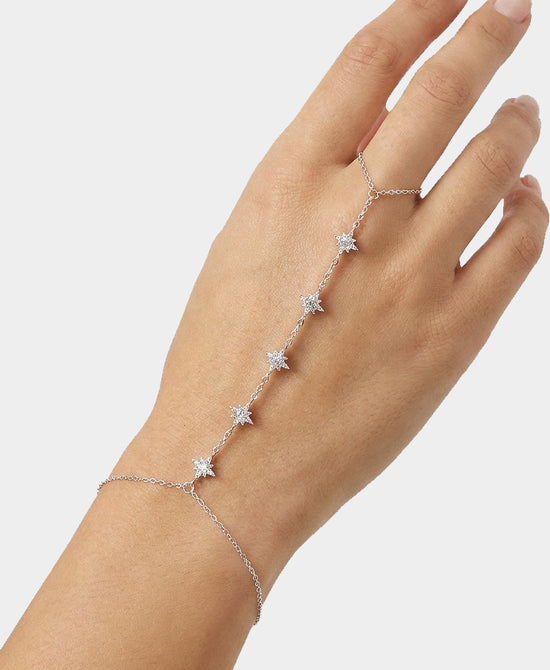 
Sterling Silver Starburst Hand Chain in SILVER view 1