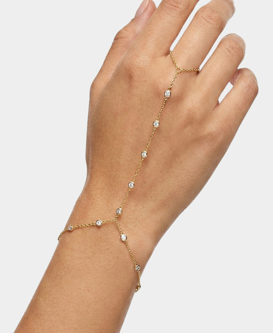 
Sterling Silver Hand Chain in GOLD view 1