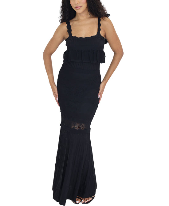 Pointelle Tiered Maxi Dress view 