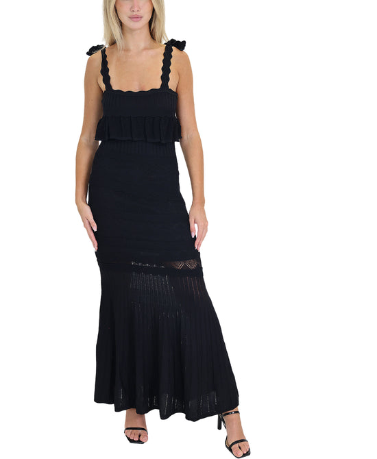 Pointelle Tiered Maxi Dress view 