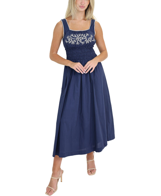 Embroidered Midi Dress view 
