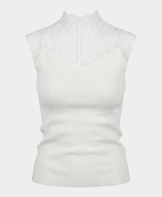 Knit Top w/ Lace view 