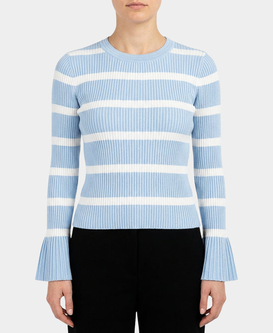 Knit Ribbed Stripe Sweater view 