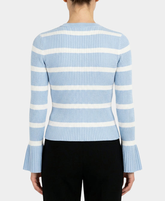 Knit Ribbed Stripe Sweater view 