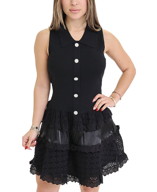 Knit Dress w/ Eyelet Detail view 