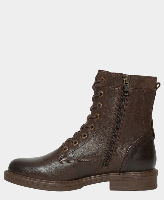 
Leather Lace Up Bootie in BROWN view 2