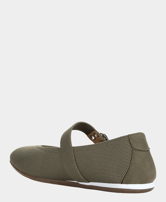 
Knit Mary Jane Ballet Flat in OLIVE view 2