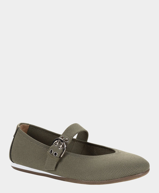 
Knit Mary Jane Ballet Flat in OLIVE view 1