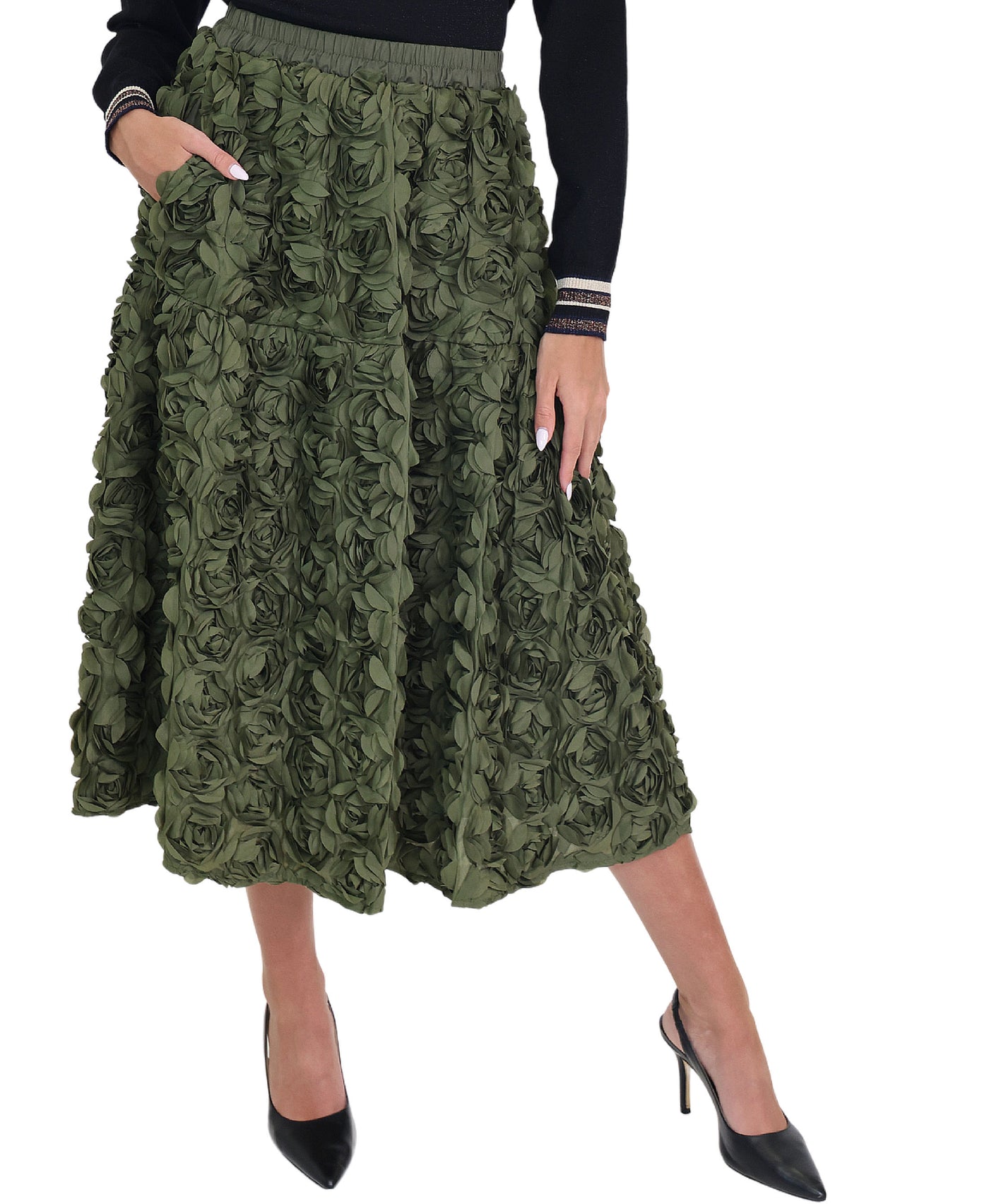 Rosette Midi Skirt view 1