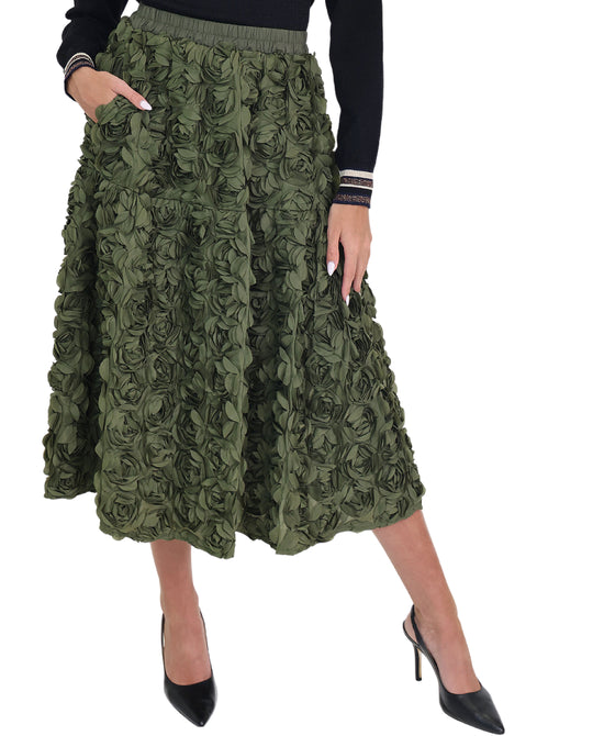 Rosette Midi Skirt view 