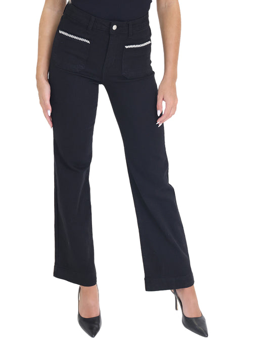 Jeans w/ Crystal Pocket Detail view 