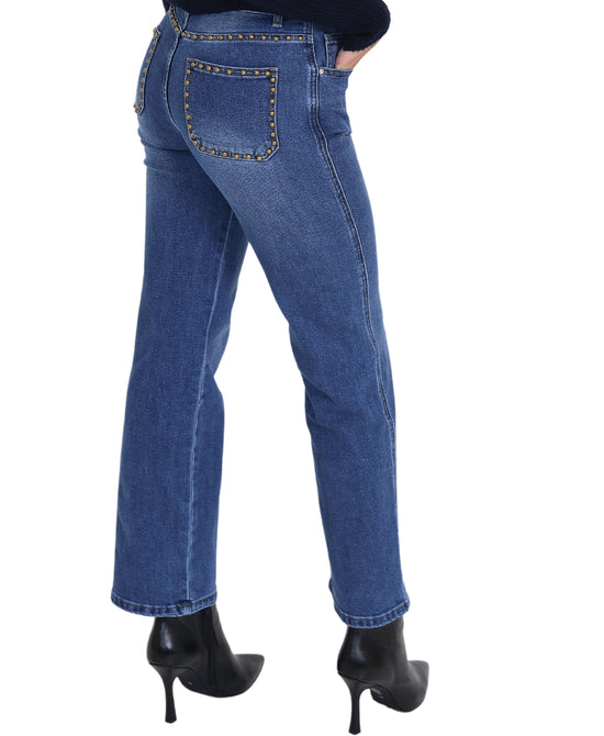 Jeans w/ Studded Back Detail view 