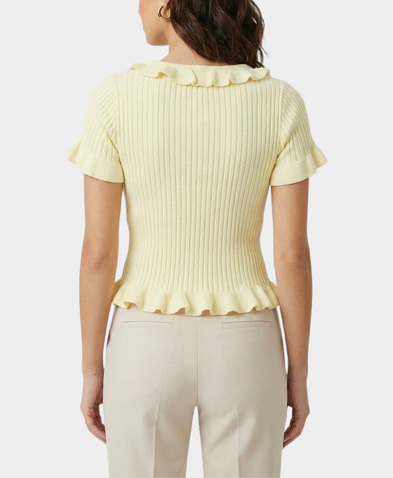 
Cardigan w/ Ruffles in YELLOW view 2