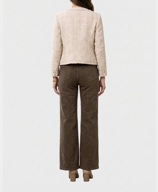 
Embroidered Wide Leg Jeans in BROWN view 2