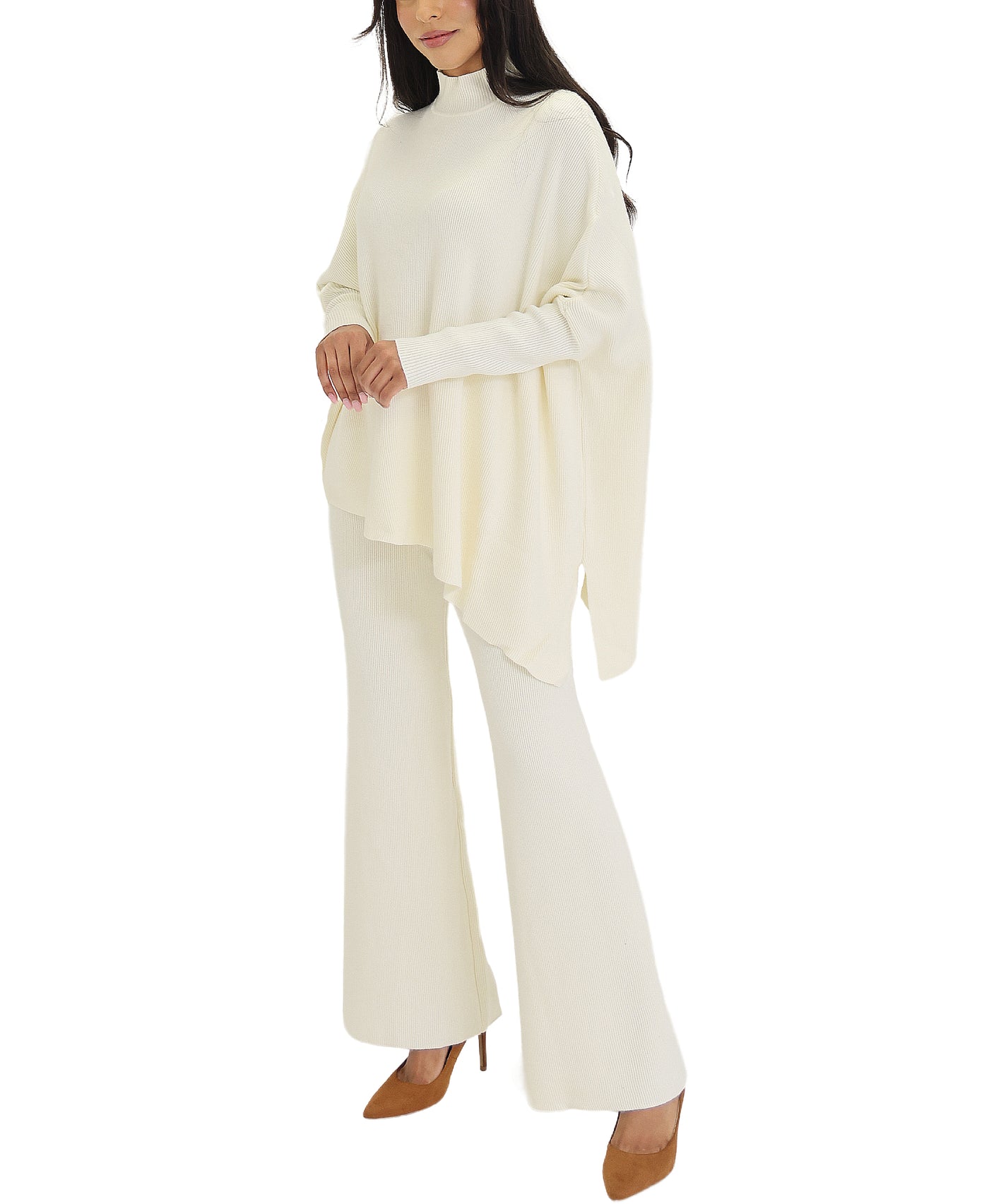 Knit Ribbed Top & Pants Set - 2 Pc Set view 1