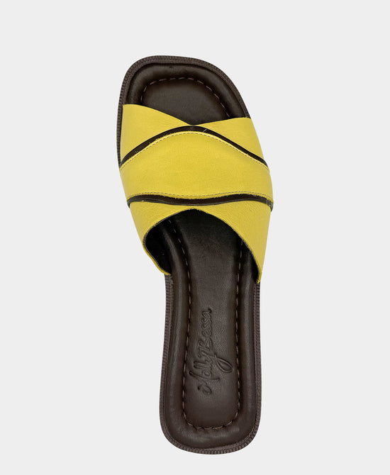 
Leather Sandal in YELLOW/BROWN view 2