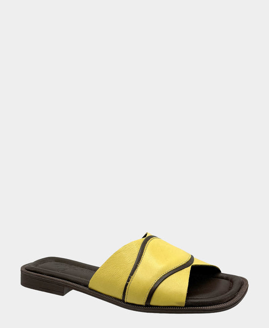
Leather Sandal in YELLOW/BROWN view 1