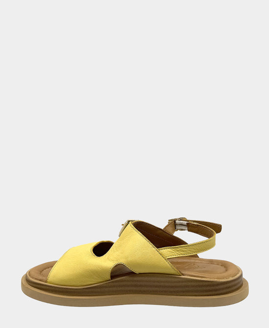 
Leather Buckle Sandal in YELLOW view 2