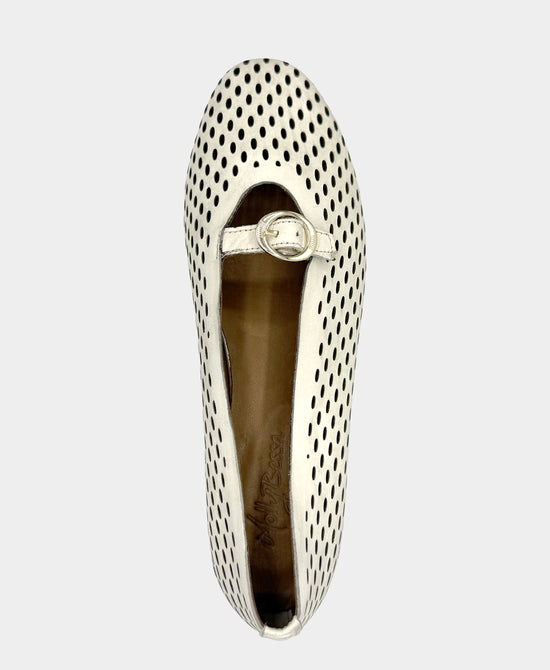 
Leather Perforated Ballet in BEIGE view 2