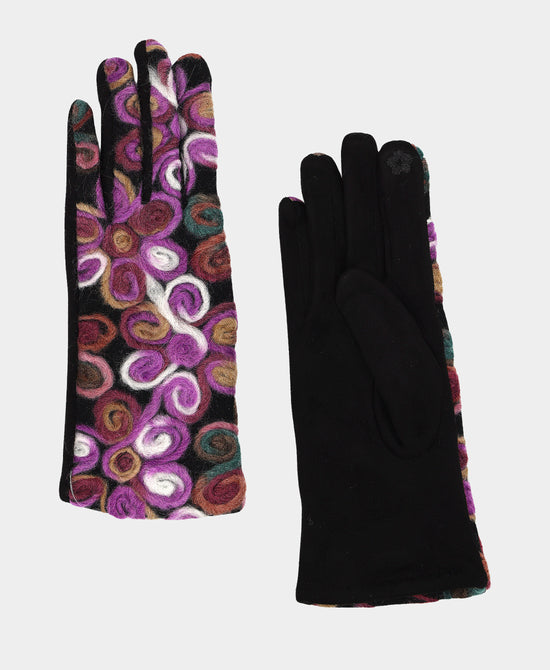 Gloves w/ Swirl Yarn Detail view 