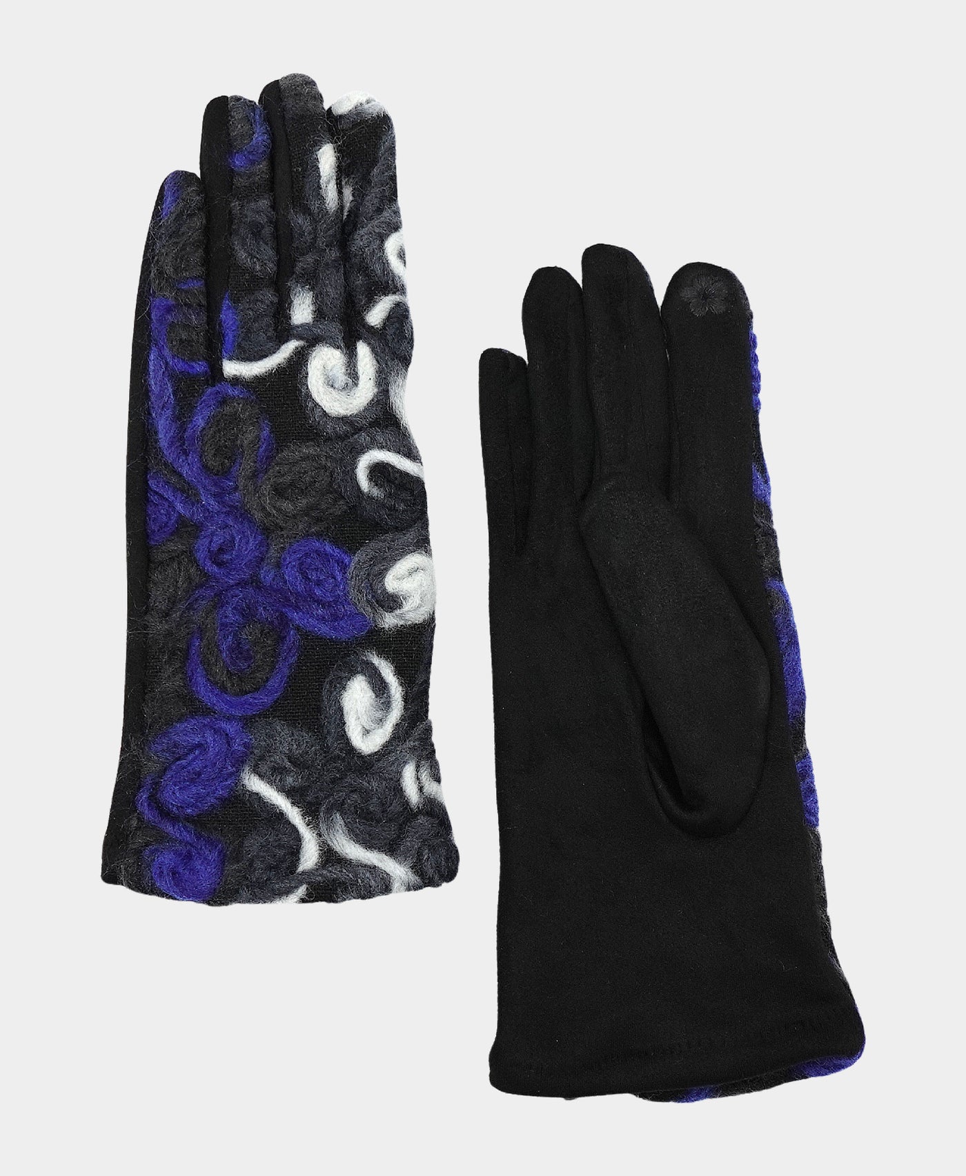 Gloves w/ Swirl Yarn Detail view 1