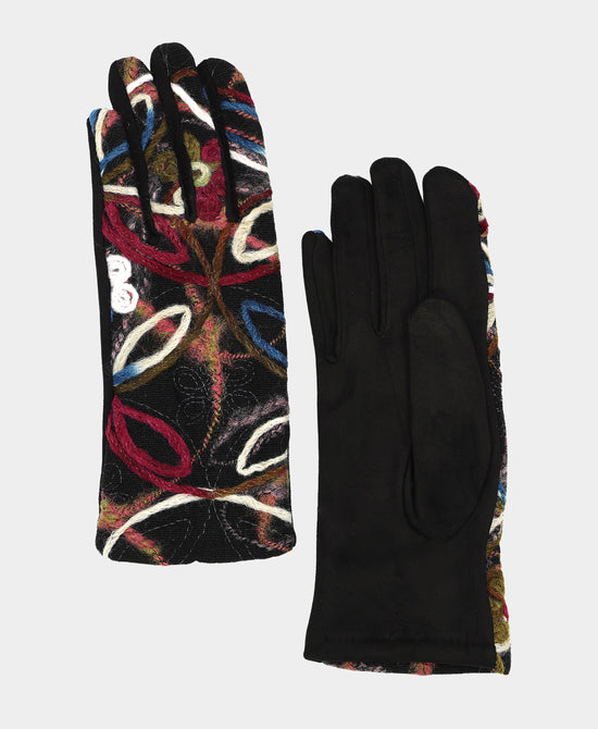 Gloves w/ Swirl Yarn Detail view 