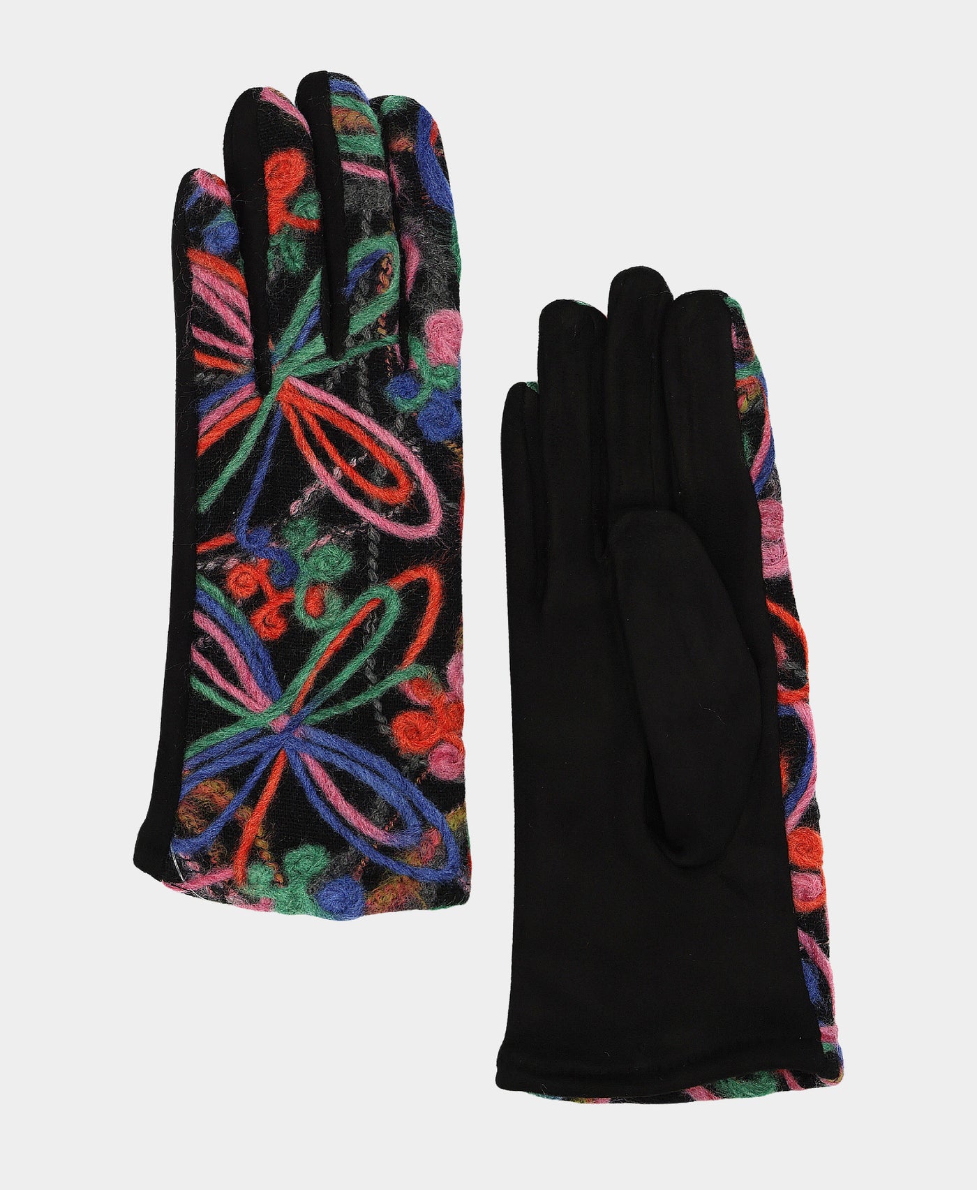 Gloves w/ Swirl Yarn Detail view 1