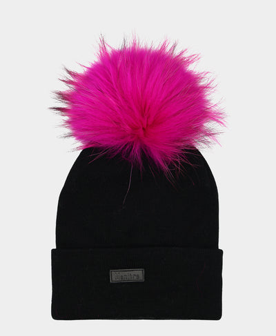 Studded Crystal Knit Beanie w/ Fur Pom image 2
