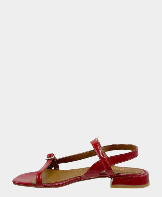 
Patent Leather Heeled Sandal in RED view 2