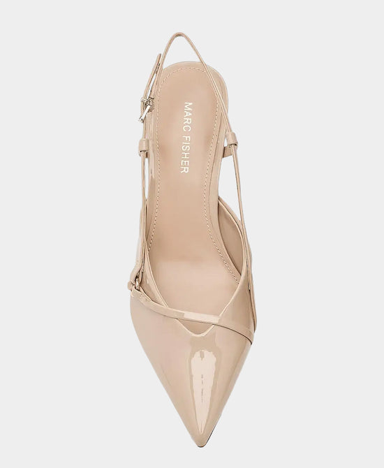 
Patent Faux Leather Slingback Pump in MALTED MILK view 2