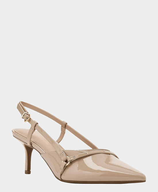 
Patent Faux Leather Slingback Pump in MALTED MILK view 1
