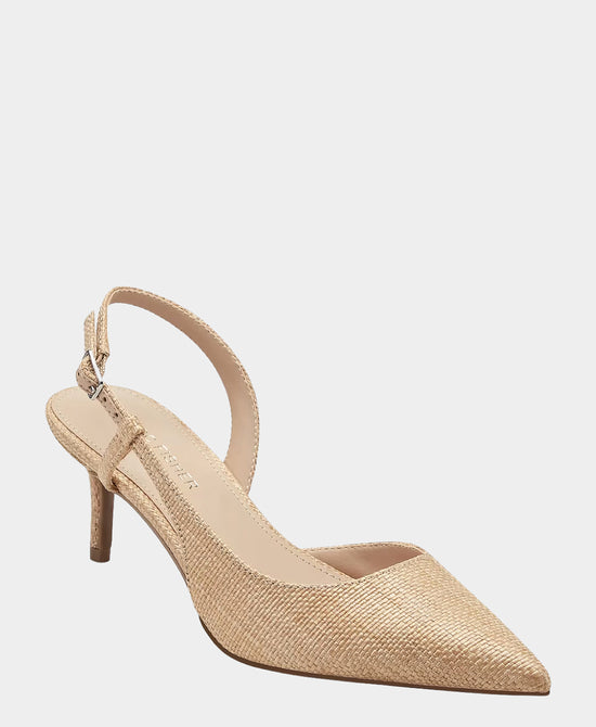 
Woven Straw Slingback Pump in BEIGE view 1