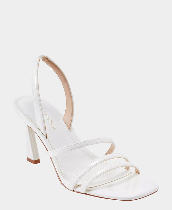 
Patent Heeled Sandal in WHITE view 1