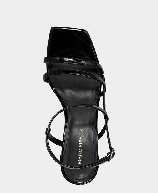 
Patent Heeled Sandal in BLACK view 2