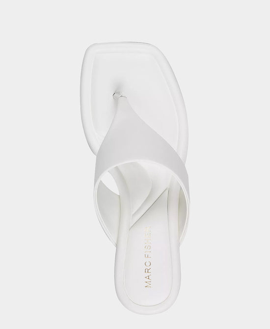 
Thong Heeled Sandal in WHITE view 2