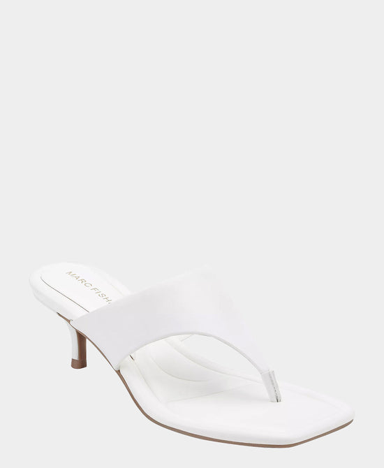 
Thong Heeled Sandal in WHITE view 1
