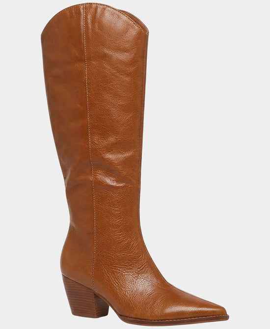 
Leather Heeled Boot in BROWN view 1