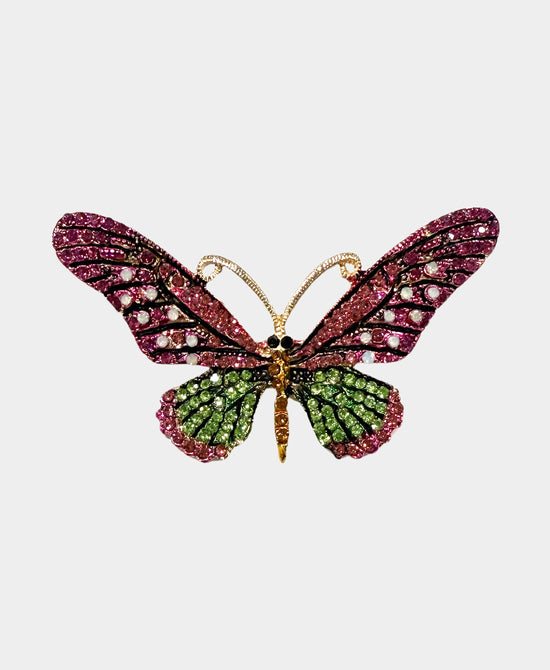 Crystal Butterfly Brooch view 1