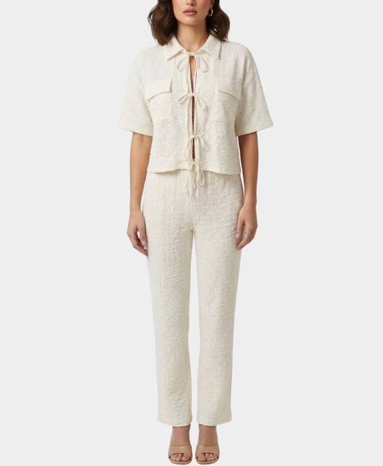 Tie Front Top & Cargo Pants - 2 Pc Set view 1