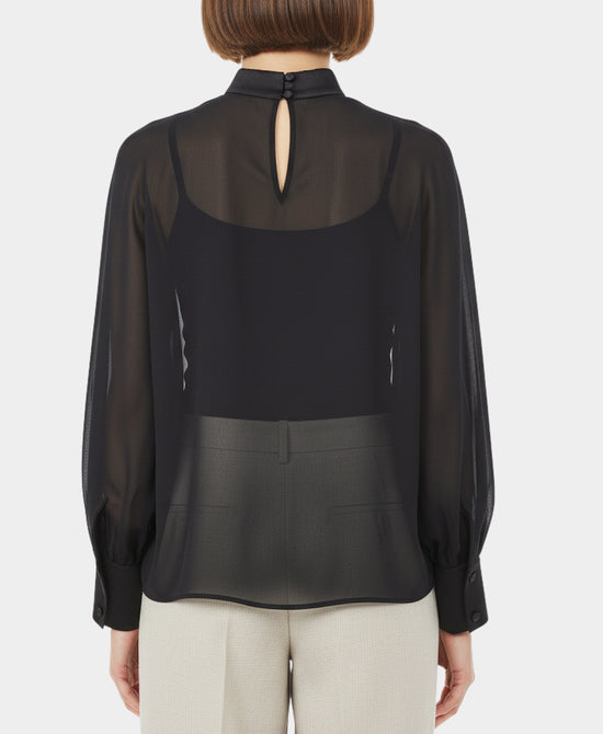 Blouse w/ Flower Metal Detail view 