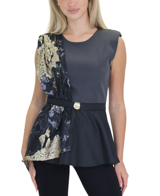 Mixed Media Blouse view 