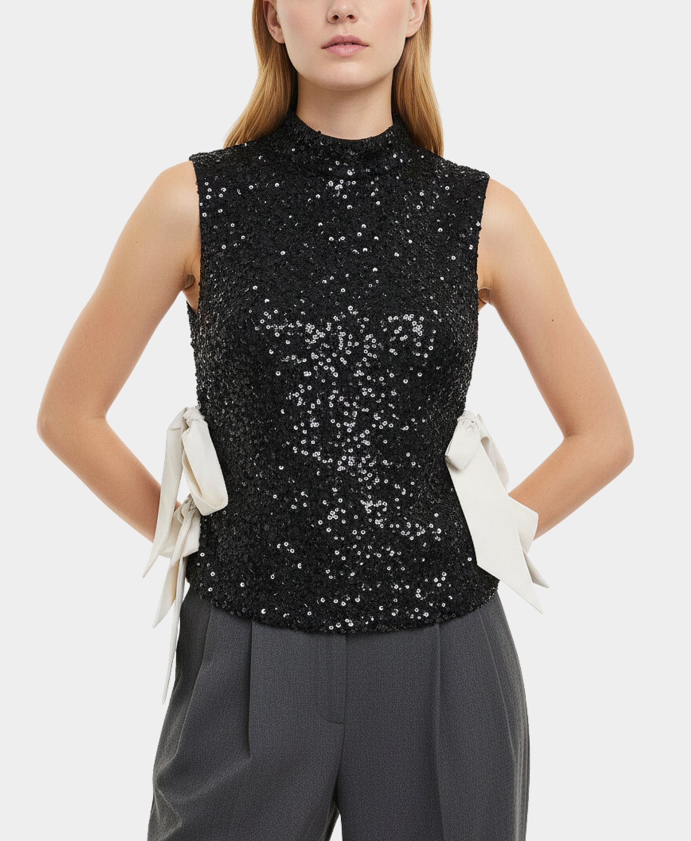 Sequin Blouse w/ Bows view 1