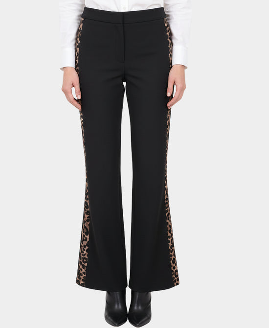 Pants w/ Leopard Print Trim view 