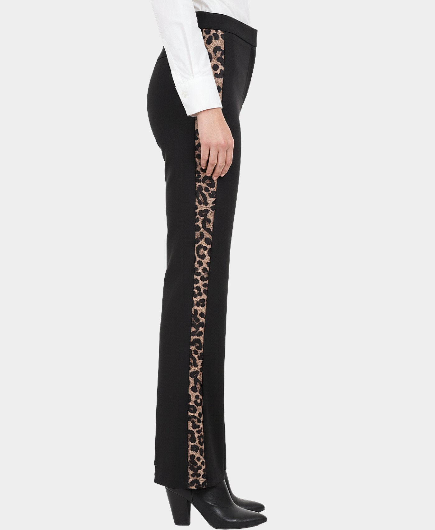 Pants w/ Leopard Print Trim view 2