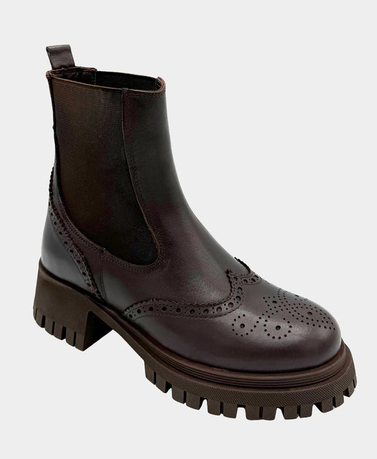 Leather Bootie w/ Eyelet Detail view 