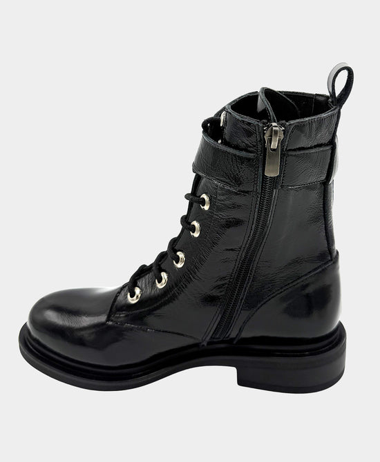 Patent Leather Lace Up Boot view 